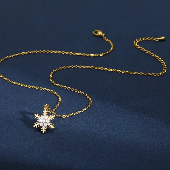 Crystal Zirconia Snowflake Necklace - Picture 3 of 5